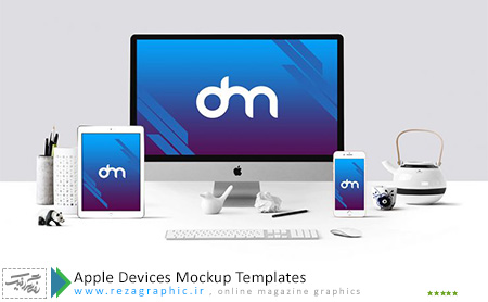 پیش نمایش دیوایس های اپل - Apple Devices Mockup Templates